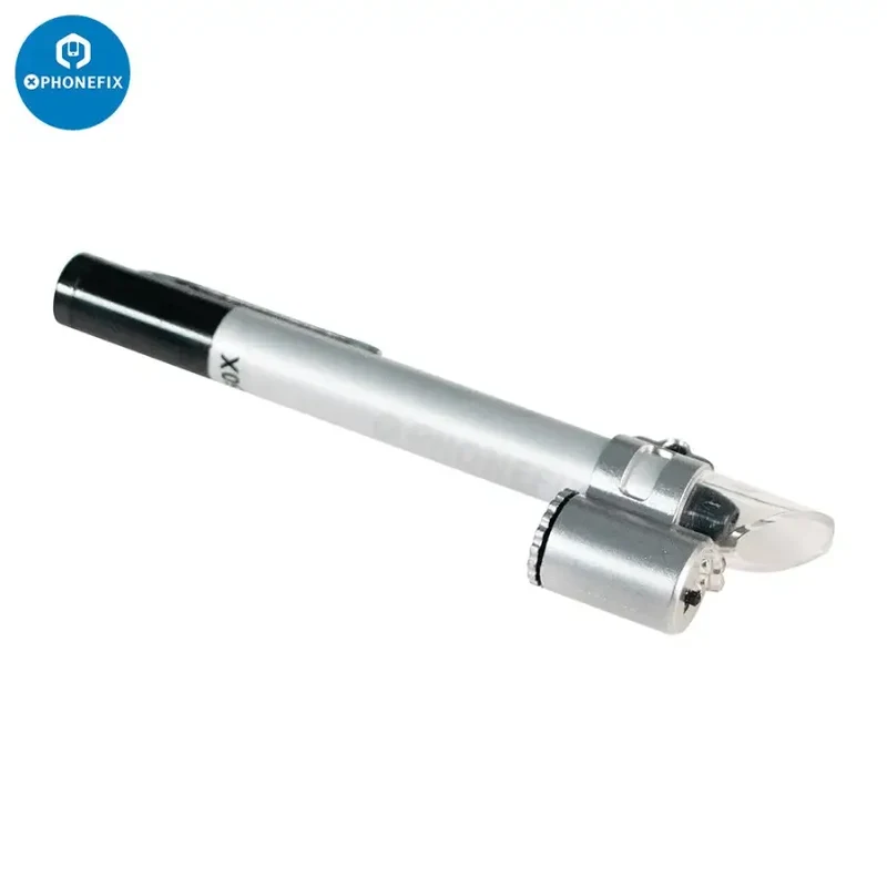 Loupe de poche style stylo 50X avec microscope éclairé