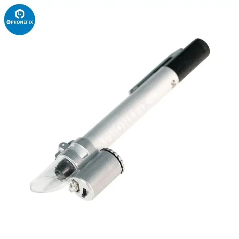 Loupe de poche style stylo 50X avec microscope éclairé