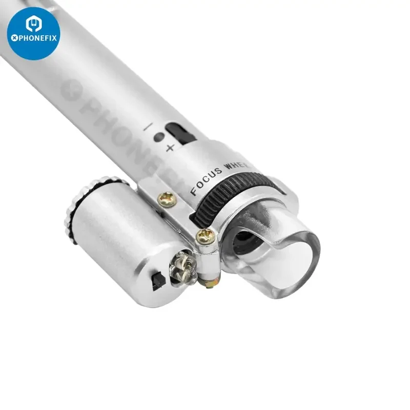 Loupe de poche LED 100X pour microscope