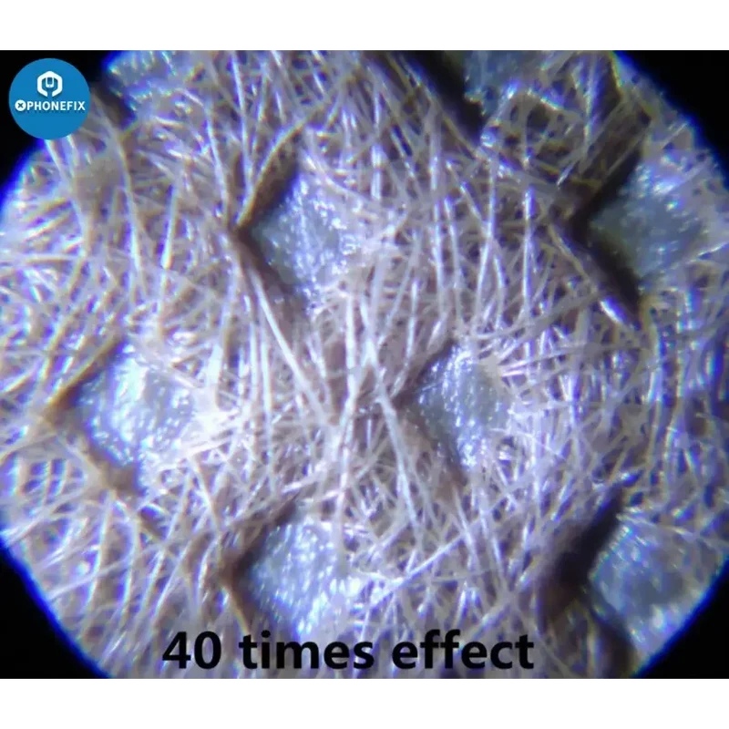 Microscope de poche à éclairage LED 20-40X avec loupe zoom et base coulissante
