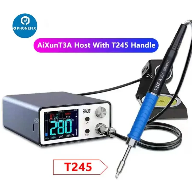 Station de soudage intelligente AiXun T3A 200 W avec poignées T245 T12