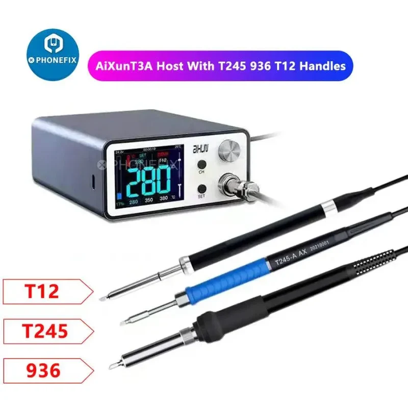 Station de soudage intelligente AiXun T3A 200 W avec poignées T245 T12