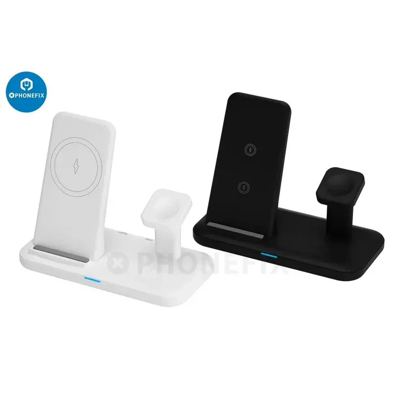 Station de charge sans fil 3 en 1, chargeur rapide pour téléphone, iWatch, AirPods