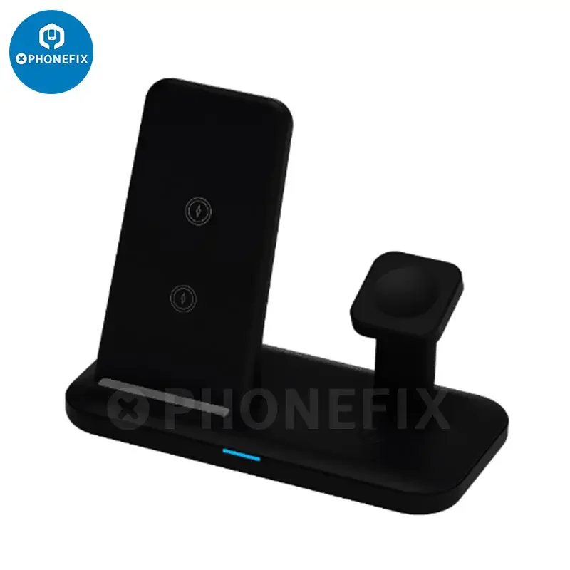 Station de charge sans fil 3 en 1, chargeur rapide pour téléphone, iWatch, AirPods