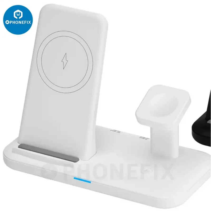 Station de charge sans fil 3 en 1, chargeur rapide pour téléphone, iWatch, AirPods