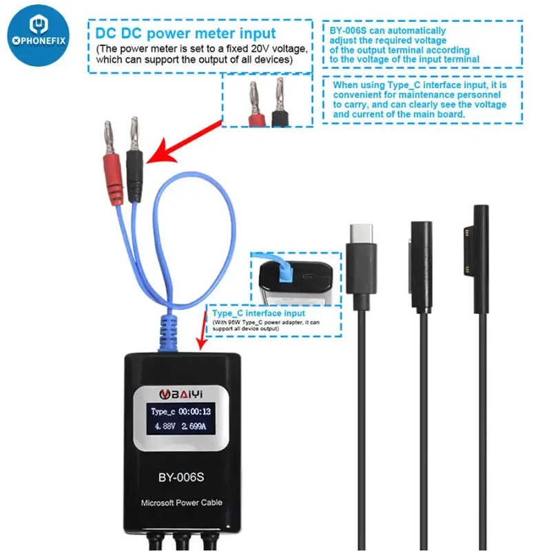 Câble d'alimentation multifonction Microsoft BY-006S pour ordinateur portable Surface