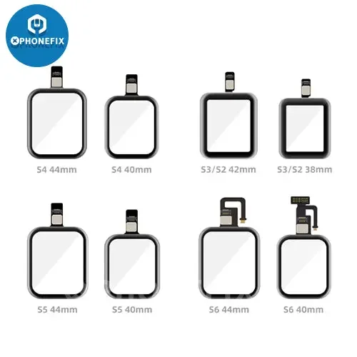 Vitre tactile avec OCA pour Apple Watch S1-S6 38-44 mm
