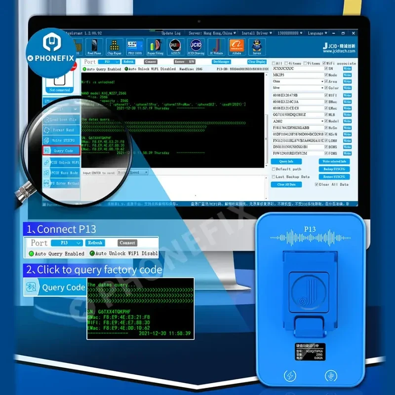 Programmateur NAND PCIE JC P13 iBox2 iRepair P12 pour iPhone 6-13 Promax