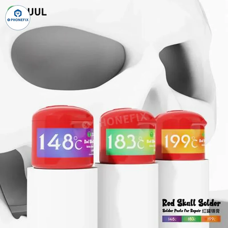 Pâte à souder 2UUL Red Skull, flux de soudure, réparation, 148℃, 183℃, 199℃, 50 g