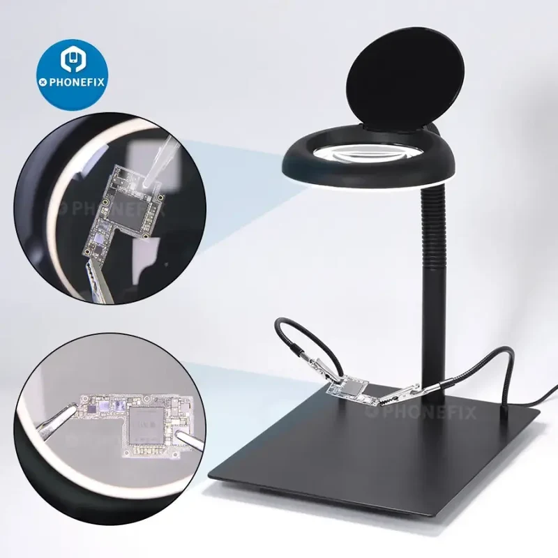 Lampe loupe de bureau 18 W, 40 LED, éclairage pour PCB, réparation