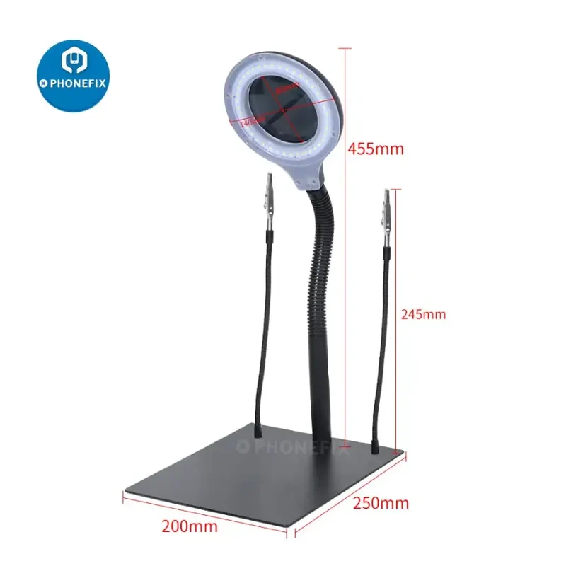 Lampe loupe de bureau 18 W, 40 LED, éclairage pour PCB, réparation