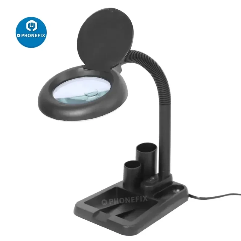 Lampe loupe de bureau à LED 5X 10X 40 avec lumière LED réglable