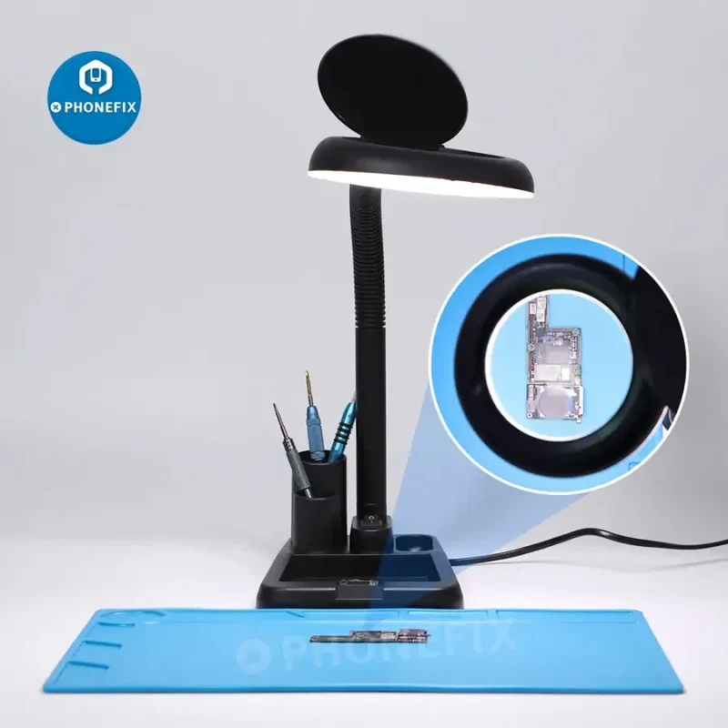 Lampe loupe de bureau à LED 5X 10X 40 avec lumière LED réglable