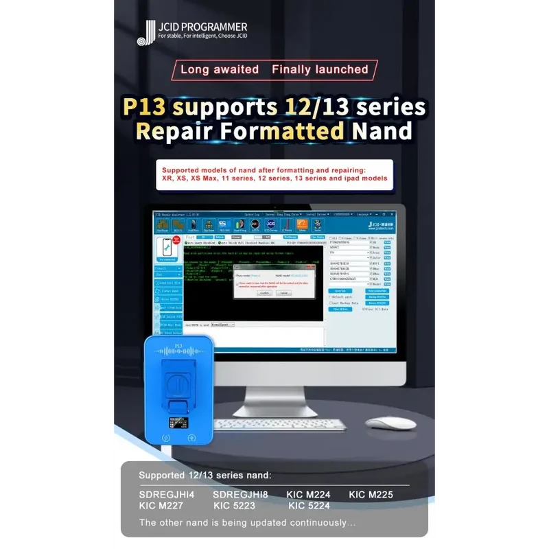 JC P13 Ultimate Box pour PCIE Nand DFU Purple Screen Tool