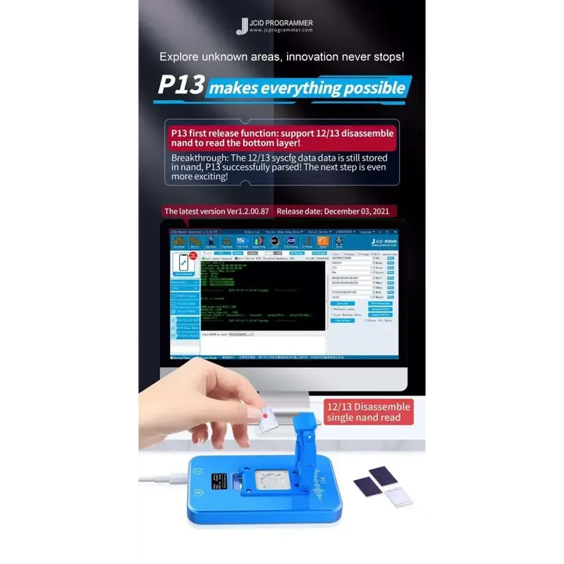 JC P13 Ultimate Box pour PCIE Nand DFU Purple Screen Tool