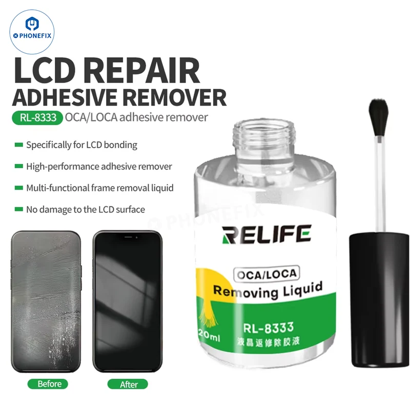 Dissolvant liquide pour colle OCA de polariseur d'écran RELIFE RL-528 8333