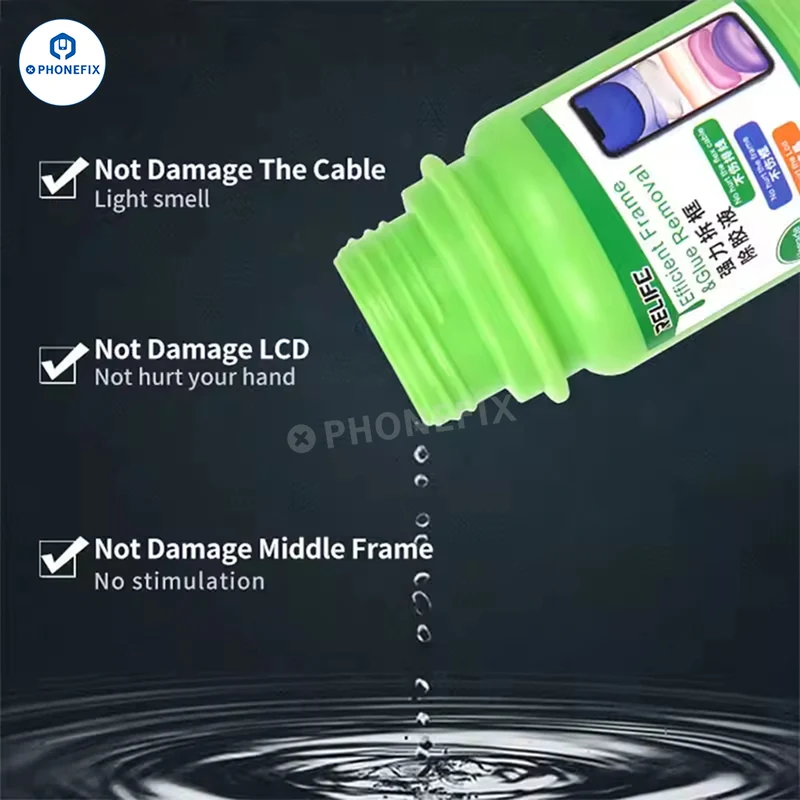 Dissolvant liquide pour colle OCA de polariseur d'écran RELIFE RL-528 8333