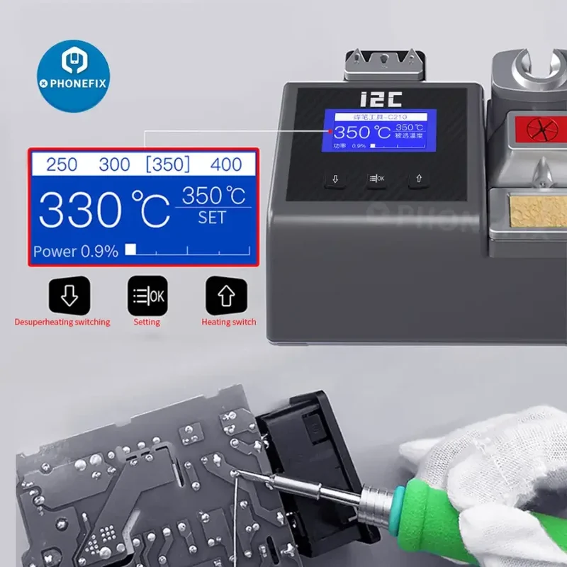 Station de soudage i2C 2SCNi Nano OEM JBC C115 C210 C245 avec poignée