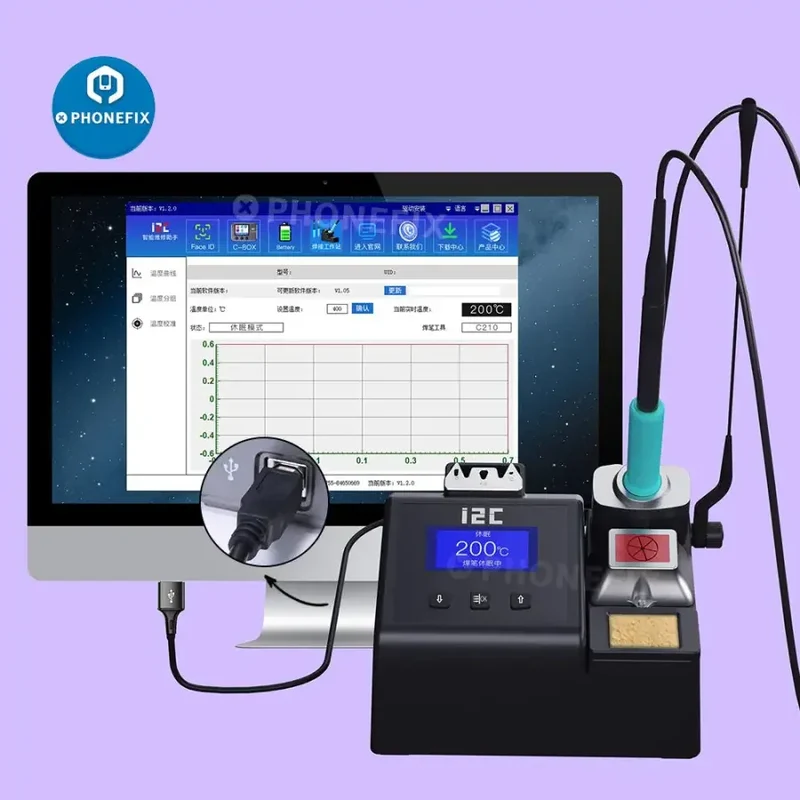 Station de soudage i2C 2SCNi Nano OEM JBC C115 C210 C245 avec poignée