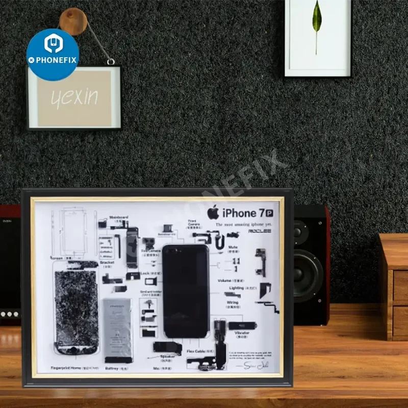 Cadre photo Apple 3D démontable pour anciennes collections d'iPhone encadrées