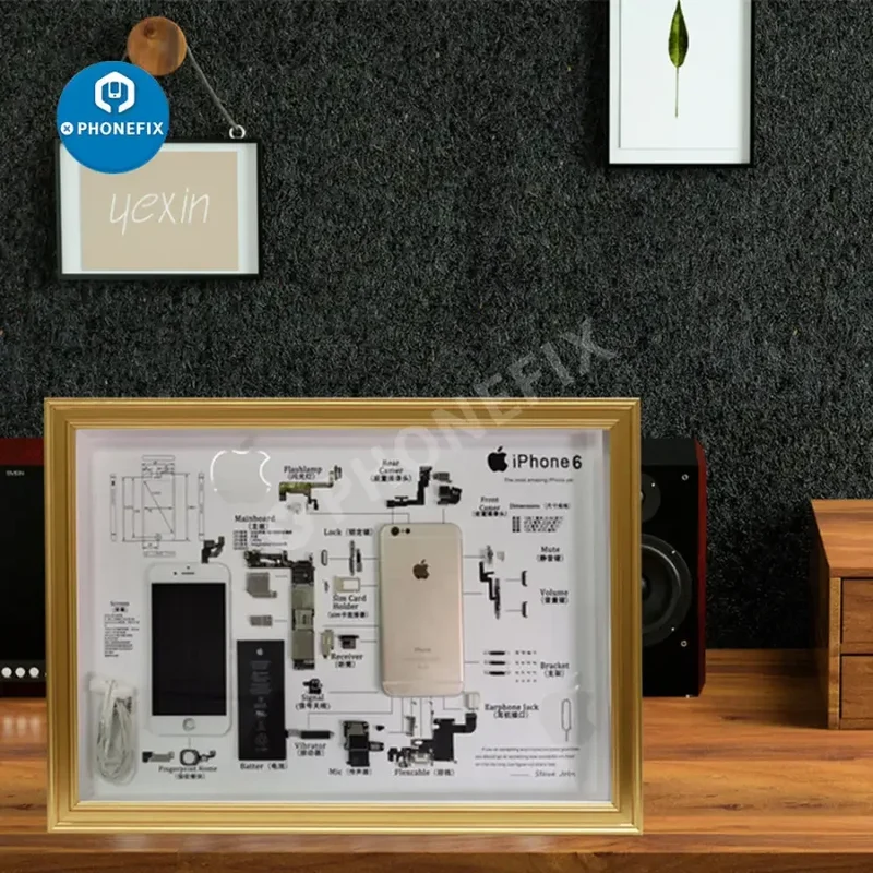 Cadre photo Apple 3D démontable pour anciennes collections d'iPhone encadrées
