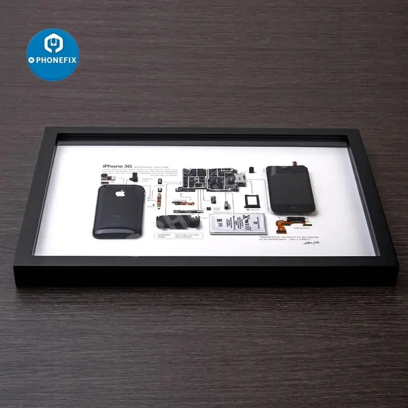 Cadre photo Apple 3D démontable pour anciennes collections d'iPhone encadrées