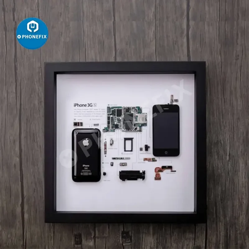 Cadre photo Apple 3D démontable pour anciennes collections d'iPhone encadrées