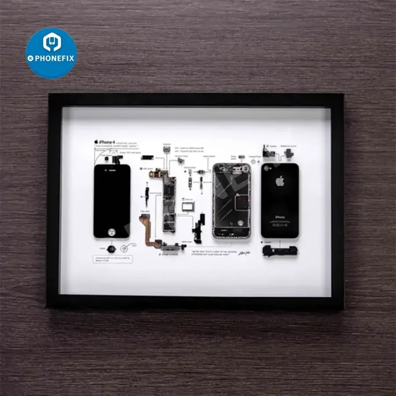 Cadre photo Apple 3D démontable pour anciennes collections d'iPhone encadrées