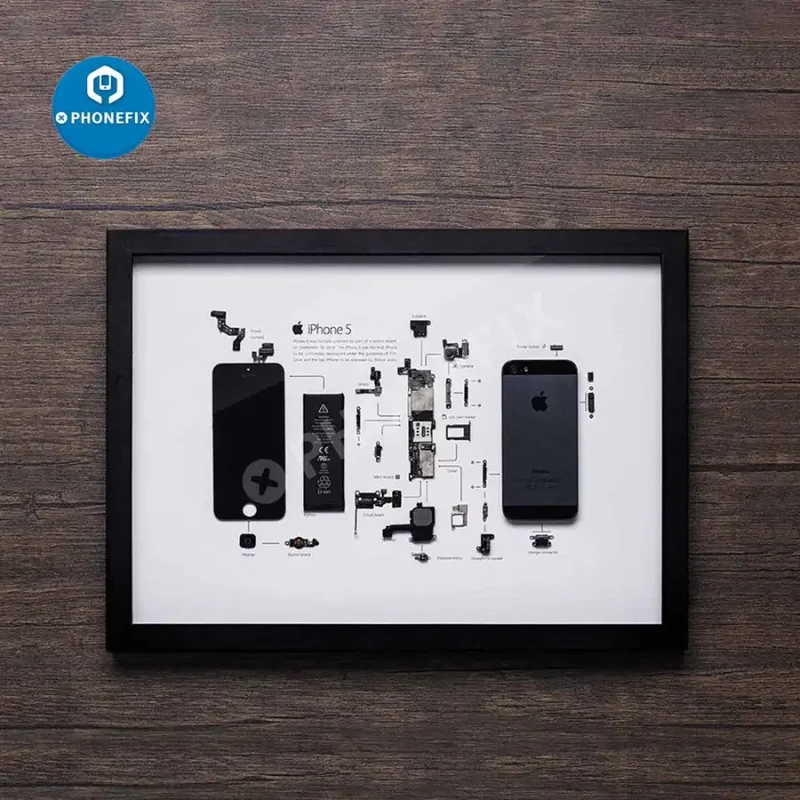 Cadre photo Apple 3D démontable pour anciennes collections d'iPhone encadrées