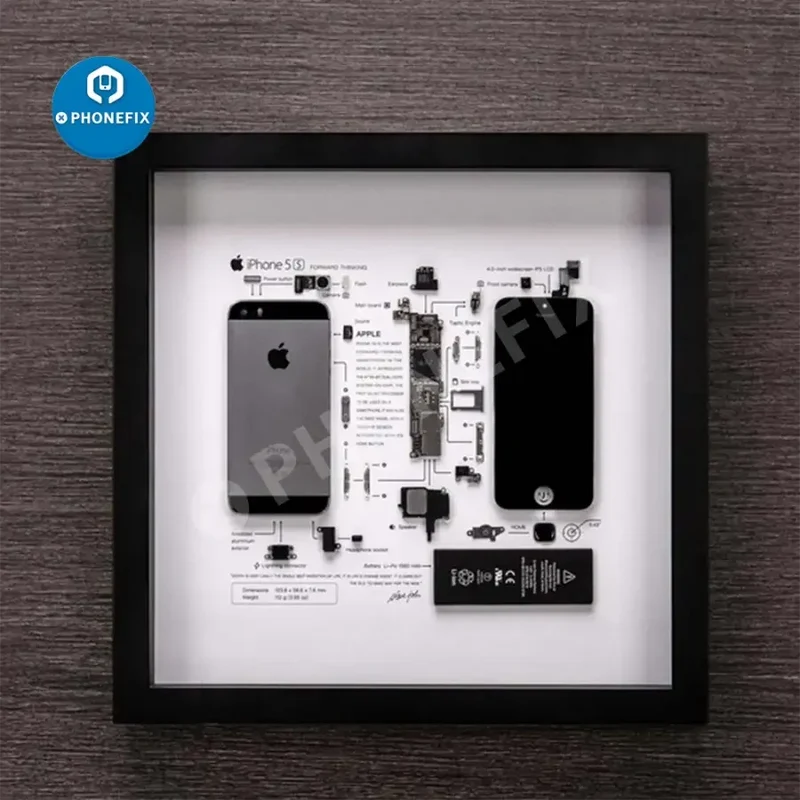 Cadre photo Apple 3D démontable pour anciennes collections d'iPhone encadrées
