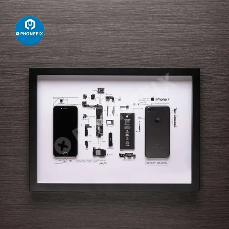 Cadre photo Apple 3D démontable pour anciennes collections d'iPhone encadrées