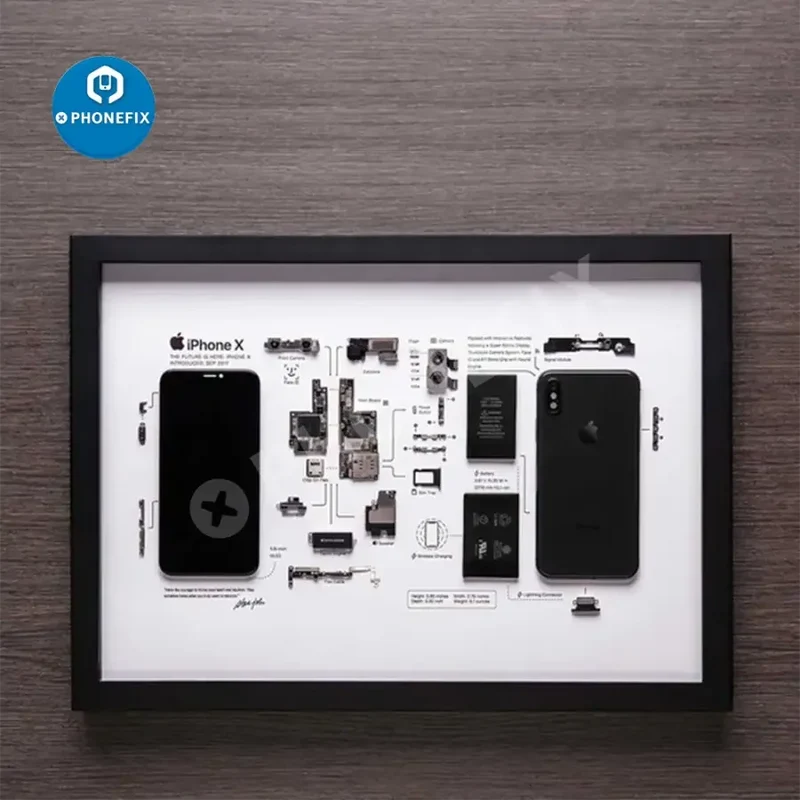 Cadre photo Apple 3D démontable pour anciennes collections d'iPhone encadrées