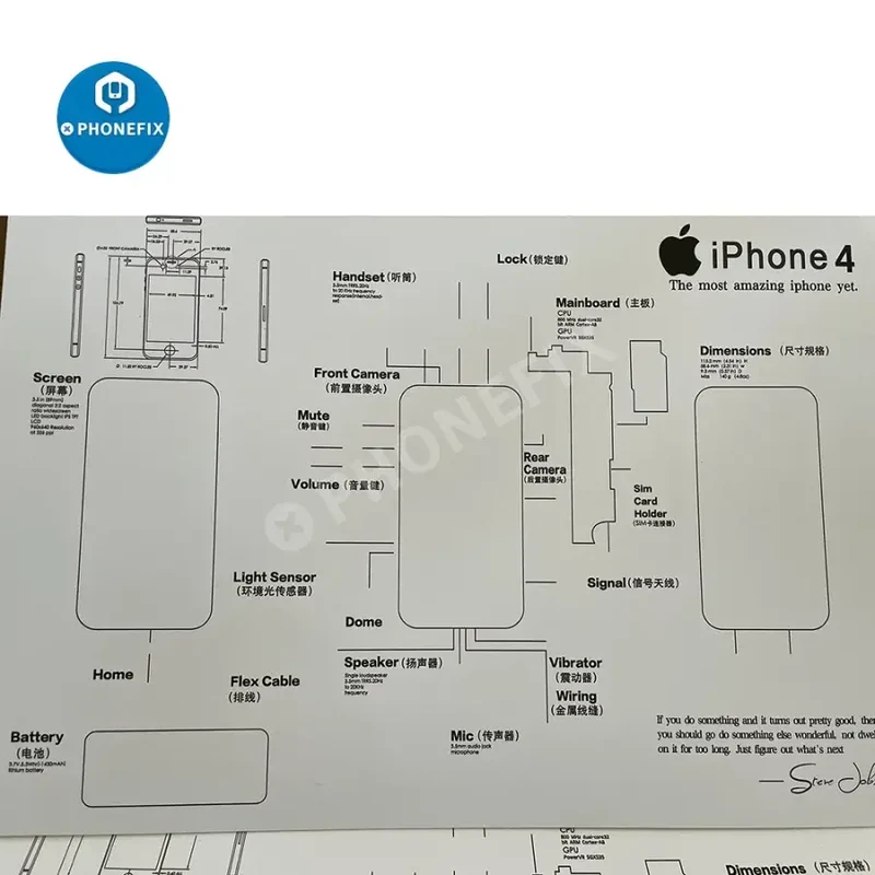 Cadre photo Apple 3D démontable pour anciennes collections d'iPhone encadrées