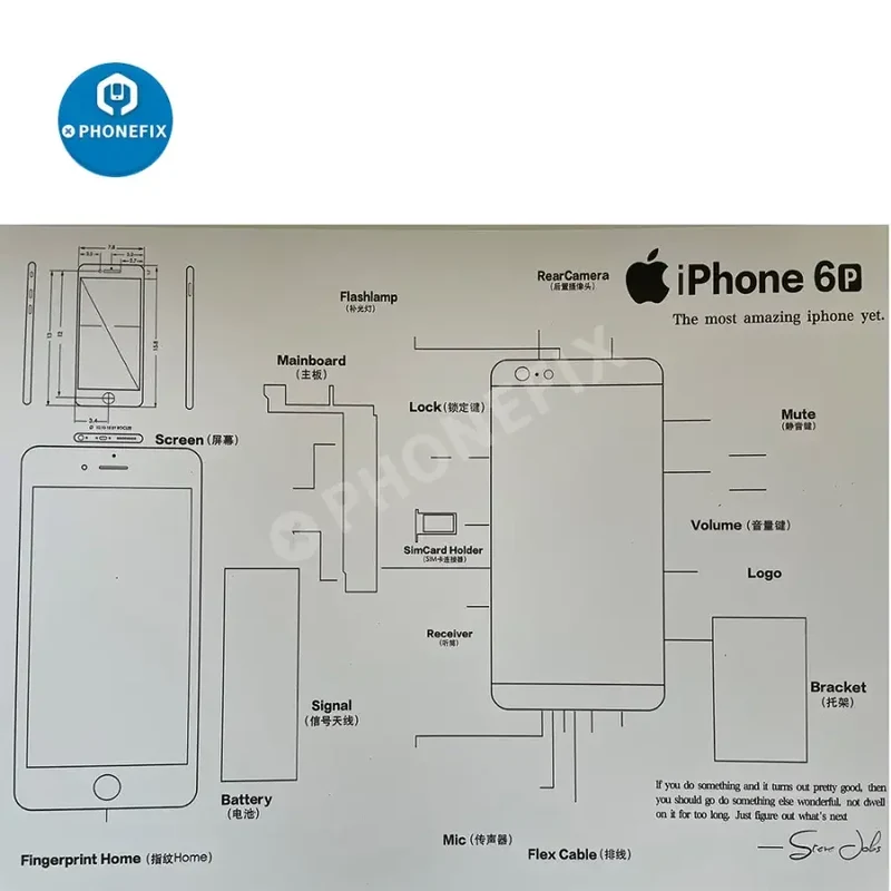 Cadre photo Apple 3D démontable pour anciennes collections d'iPhone encadrées