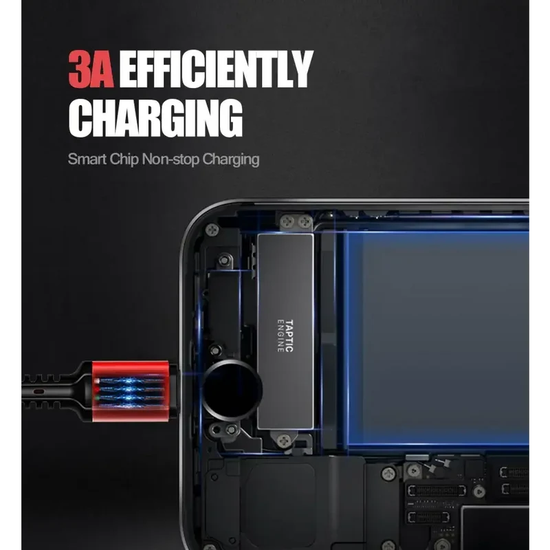 Câble de chargement USB universel 3 en 1 Type-C pour iPhone et Android