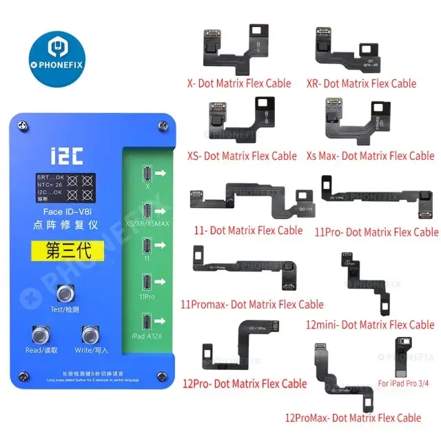 Câble flexible pour projecteur i2C V8i 3e génération pour réparation Face ID iPhone