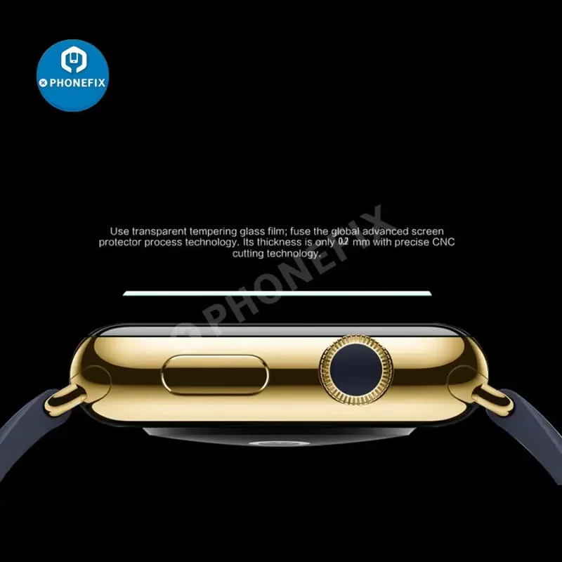 Film protecteur d'écran en verre trempé 9H 0.2 mm pour Apple Watch 42 mm
