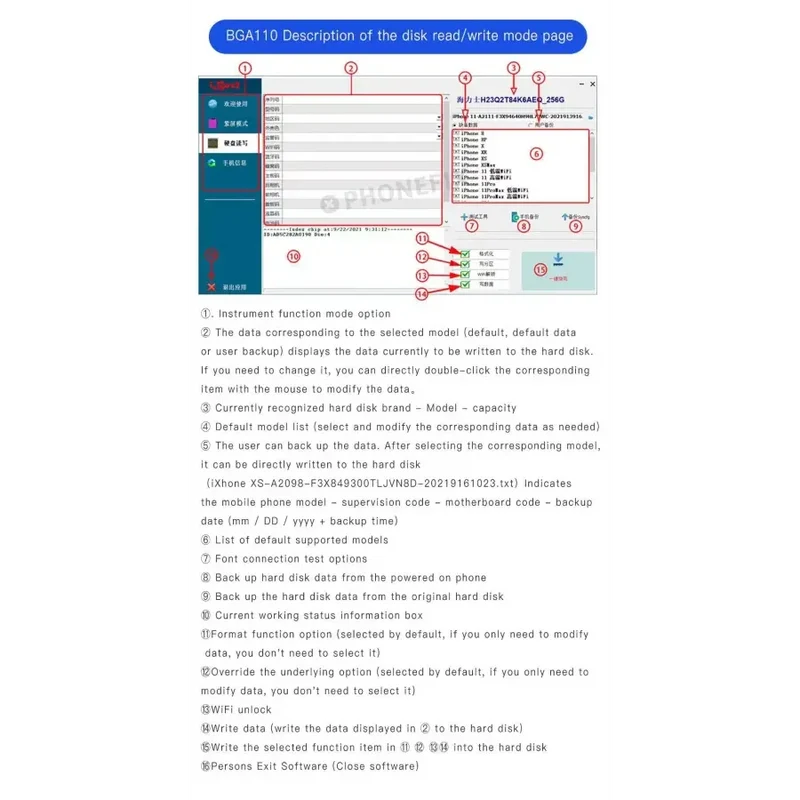 Outil de réparation de boîtier ibox P12, programmateur NAND BGA110, écran violet DFU