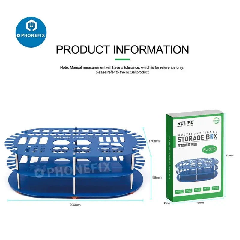 Boîte de rangement multifonction RELIFE RL-001D, support de rangement, tournevis, outil