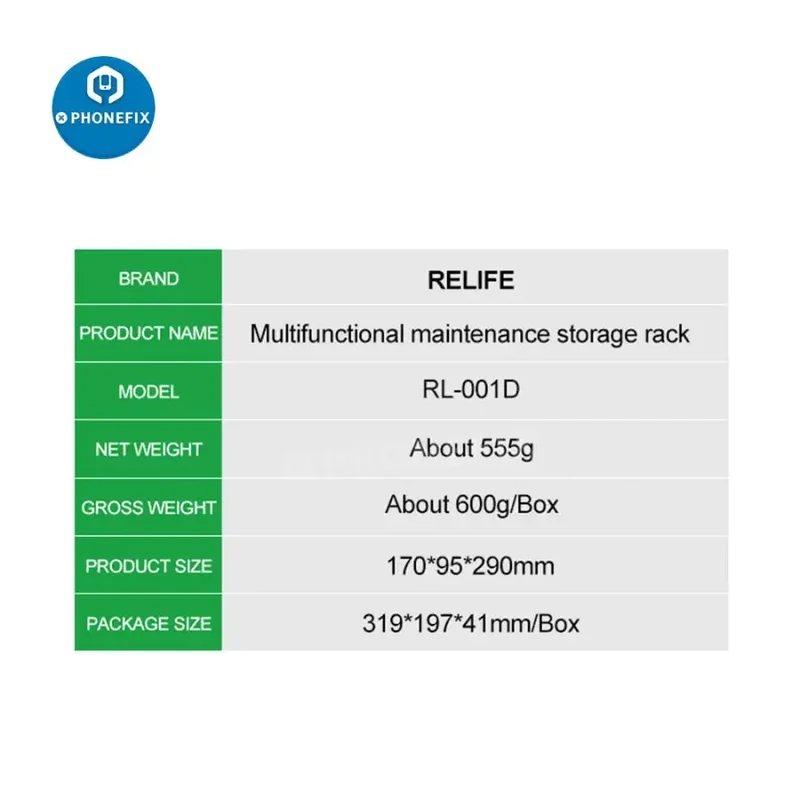 Boîte de rangement multifonction RELIFE RL-001D, support de rangement, tournevis, outil