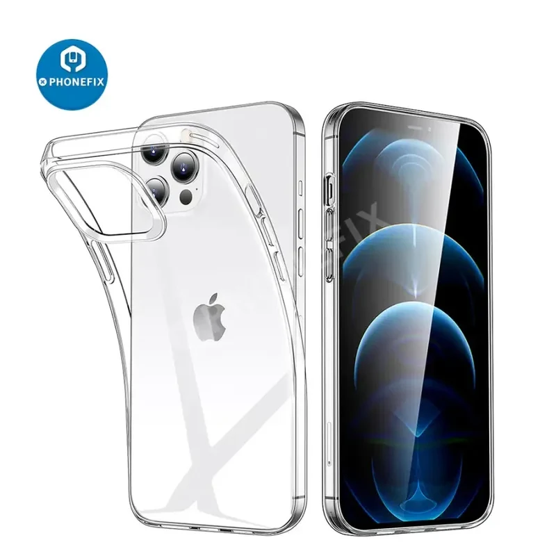 Coque ultra fine transparente en silicone TPU souple pour iPhone 8-17 Pro Max