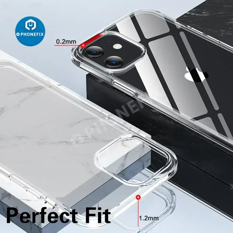 Coque ultra fine transparente en silicone TPU souple pour iPhone 8-17 Pro Max