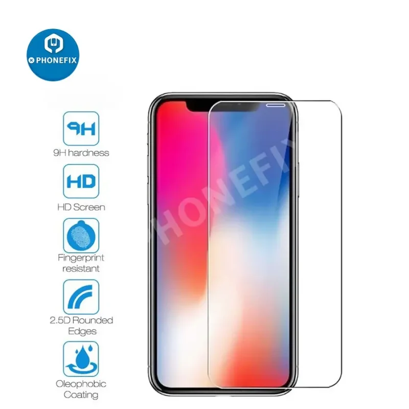 Protection d'écran intégrale en verre trempé pour iPhone 7-18 Pro Max