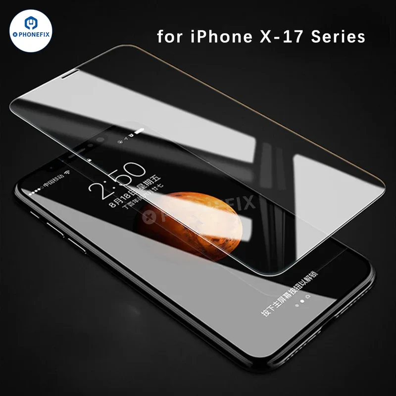 Protection d'écran intégrale en verre trempé pour iPhone 7-18 Pro Max