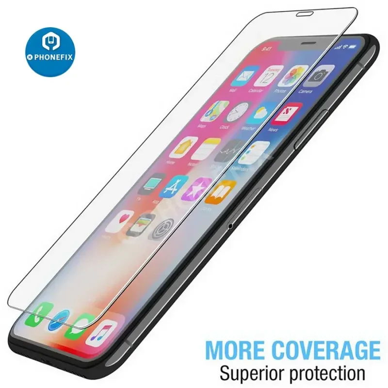 Protection d'écran intégrale en verre trempé pour iPhone 7-18 Pro Max