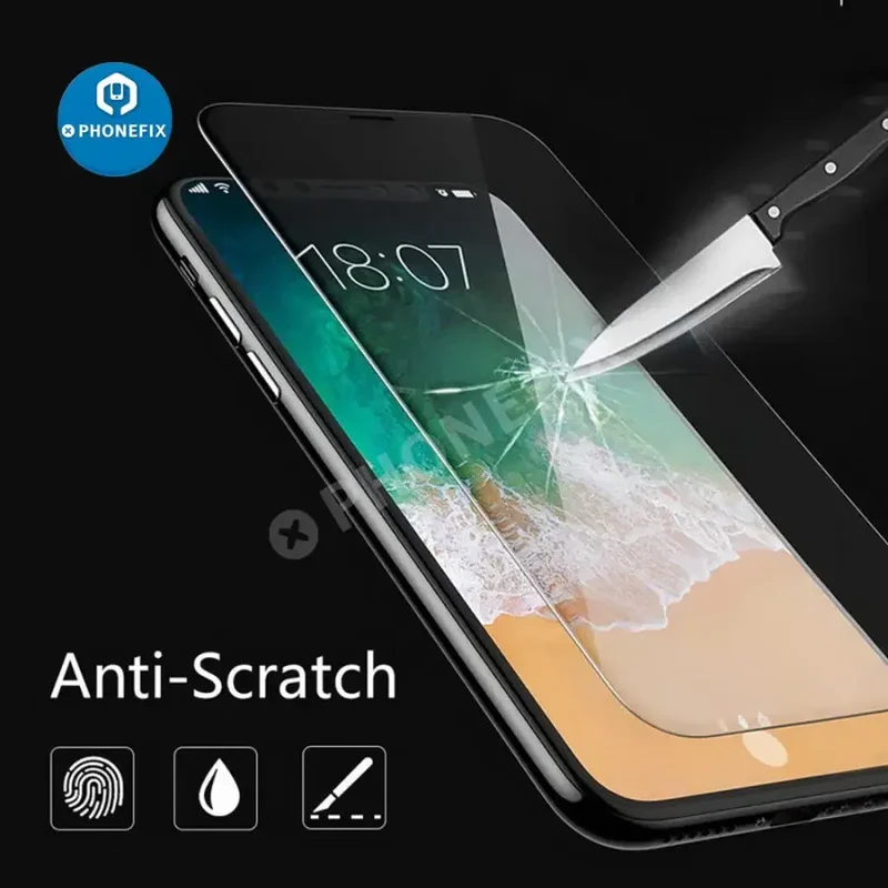 Protection d'écran intégrale en verre trempé pour iPhone 7-18 Pro Max