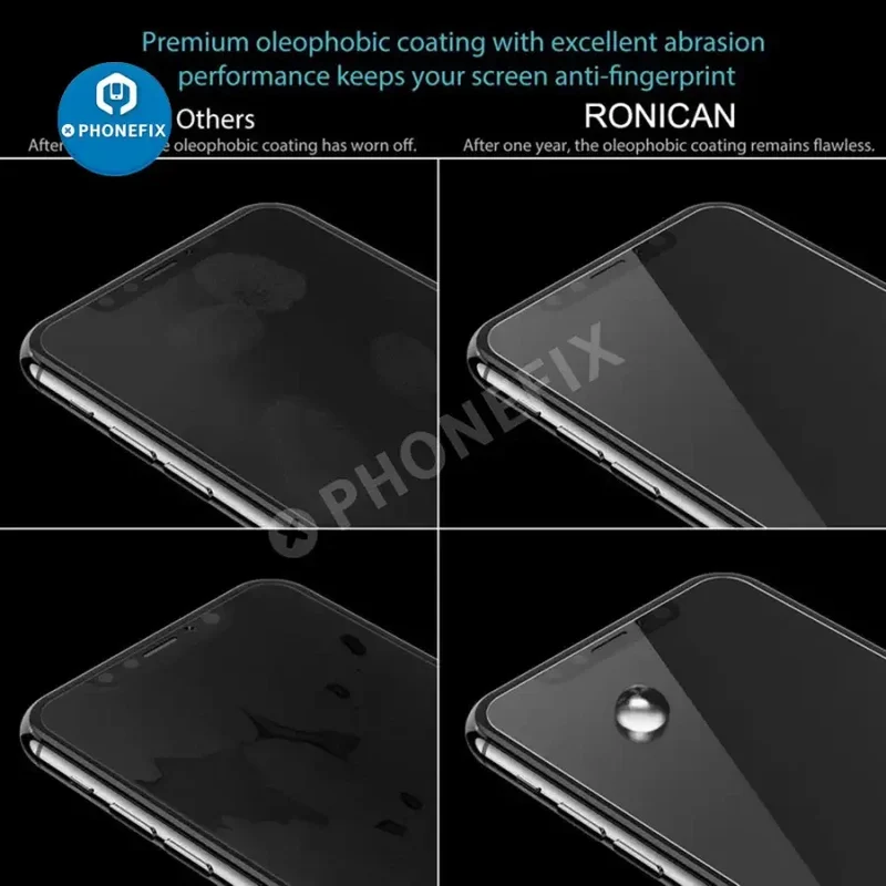 Protection d'écran intégrale en verre trempé pour iPhone 7-18 Pro Max