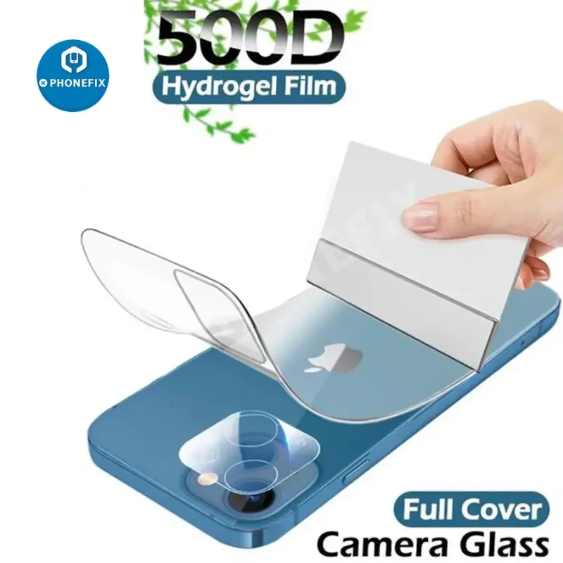Film hydrogel à couverture intégrale pour iPhone X-13 Pro Max, protecteur d'écran arrière