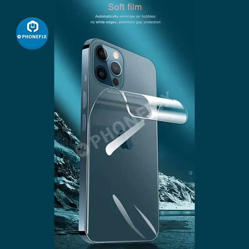 Film hydrogel à couverture intégrale pour iPhone X-13 Pro Max, protecteur d'écran arrière