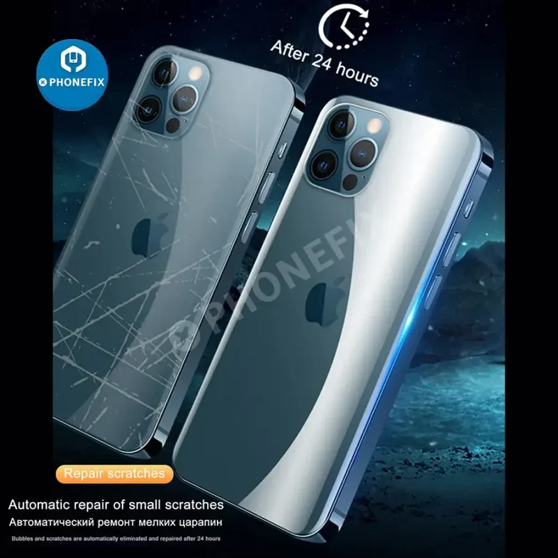 Film hydrogel à couverture intégrale pour iPhone X-13 Pro Max, protecteur d'écran arrière